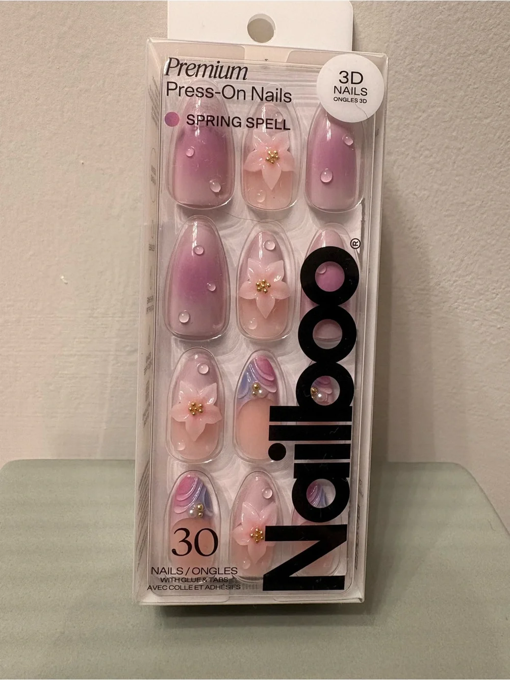Nailboo Premium 3D Press-On Nails - 3 Sets